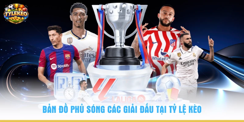 Bản đồ phủ sóng các giải đấu tại Tỷ Lệ Kèo